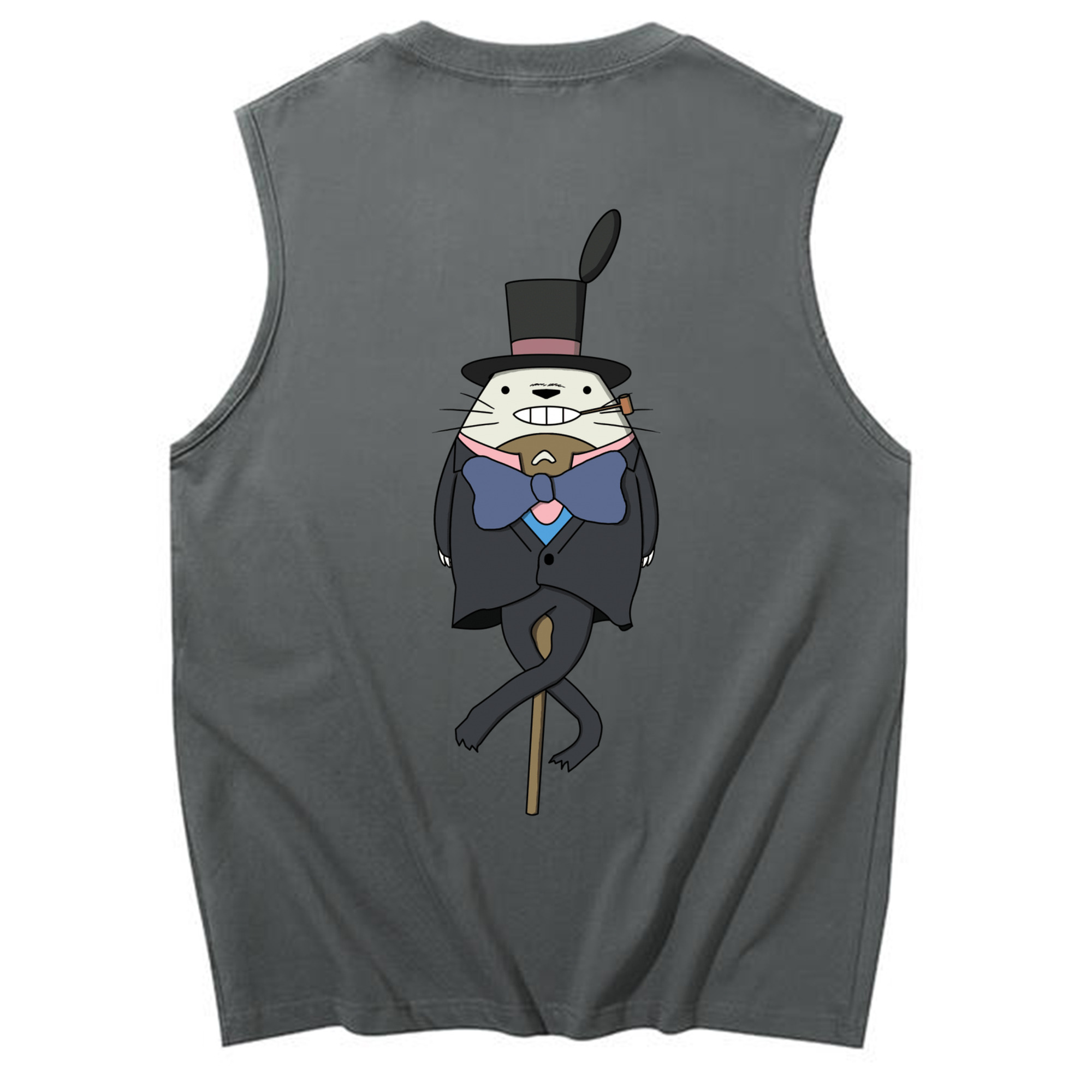 （画像用） となりのトトロ 草壁メイ 草壁サツキ My Neighbor Totoro Satsuki Kusakabe Mei Kusakabe コットン100％タンクトップ（背面プリント）